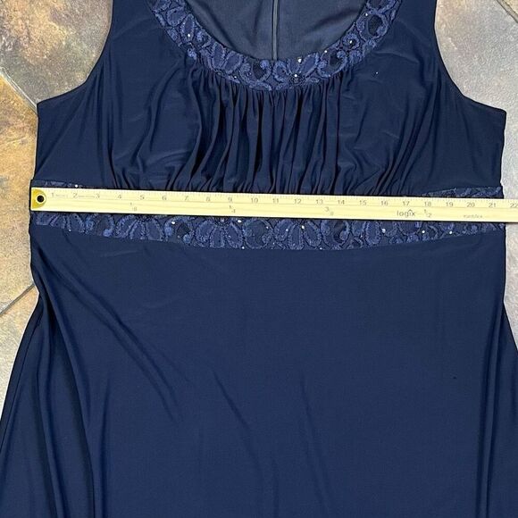 R & M Richards Navy 2-piece Dress Lace Jacket 18W - Picture 13 of 16